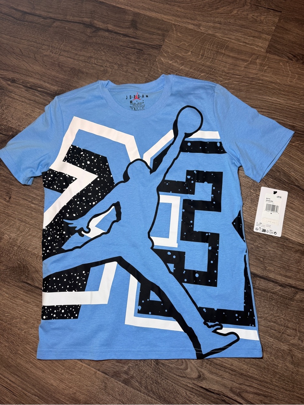 Jordan Boys' Light Blue Graphic Jumpman T-Shirt NEW